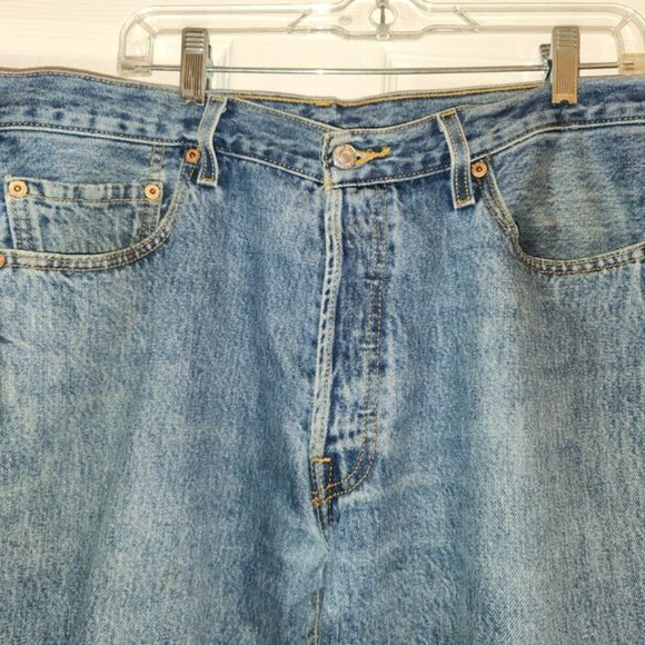 LEVIS 501 Blue Jeans Mens 36X30 Button Fly Red Tab Dominican Republic VTG - Picture 3 of 9